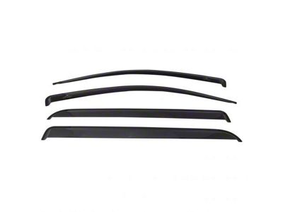 Side Window Deflectors; Smoked (15-19 Silverado 3500 HD Crew Cab)