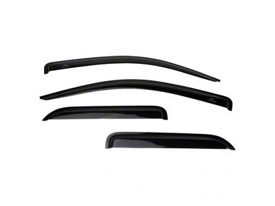 Side Window Deflectors; Smoked (15-19 Silverado 3500 HD Double Cab)