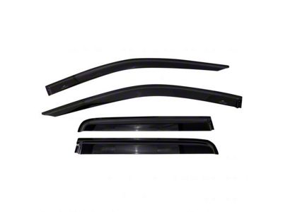 Side Window Deflectors; Smoked (20-24 Silverado 3500 HD Double Cab)