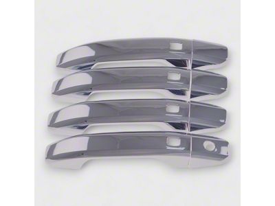 Smart Key Door Handle Snap-On Covers; Chrome (15-19 Silverado 3500 HD)