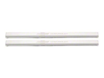 Putco Stainless Steel Door Sills with Bow Tie Etching (20-25 Silverado 3500 HD Regular Cab, Double Cab)
