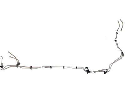 Stainless Steel Fuel Line Kit; Feed; Return and Fuel Cooler (07-10 6.6L Duramax Silverado 3500 HD Crew Cab)