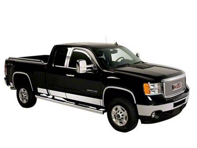 Putco Stainless Steel Rocker Panels with Bowtie Logo (07-14 Silverado 3500 HD Extended Cab)
