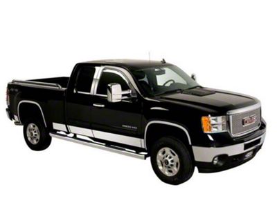 Putco Stainless Steel Rocker Panels with Bowtie Logo (07-14 Silverado 3500 HD Crew Cab w/ 6.50-Foot Standard Box)