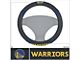 Steering Wheel Cover with Golden State Warriors Logo; Black (Universal; Some Adaptation May Be Required)