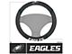 Steering Wheel Cover with Philadelphia Eagles Logo; Black (Universal; Some Adaptation May Be Required)
