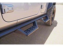 STX Drop Side Step Bars; Black (20-26 Silverado 3500 HD Crew Cab)