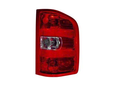 Replacement Tail Light; Chrome Housing; Red/Clear Lens; Passenger Side (07-14 Silverado 3500 HD)