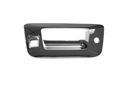 Tailgate Handle Bezel with Lock Provision and Backup Camera Opening; Chrome (07-14 Silverado 3500 HD)