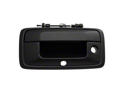 Tailgate Handle with Backup Camera Opening; Textured Black (16-19 Silverado 3500 HD)