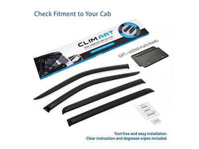 Tape-On Window Deflectors (20-25 Silverado 3500 HD Crew Cab)