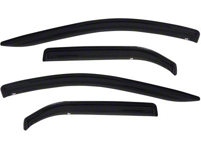 Tape-On Window Deflectors; Front and Rear; Smoke (15-19 Silverado 3500 HD Crew Cab)