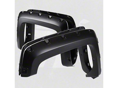 Terrain Fender Flares; Smooth Matte Black (15-19 Silverado 3500 HD SRW w/ 6.50-Foot Standard & 8-Foot Long Box)