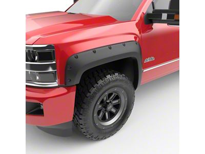 EGR Traditional Bolt-On Look Fender Flares with Black-Out Bolt Kit; Matte Black (15-19 Silverado 3500 HD SRW)