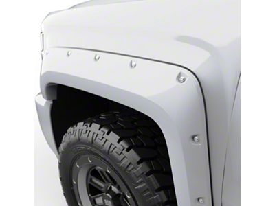 EGR Traditional Bolt-On Look Fender Flares; Summit White (15-19 Silverado 3500 HD SRW)