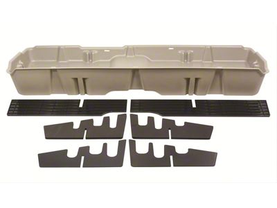 Underseat Storage; Light Gray (07-14 Silverado 3500 HD Crew Cab)