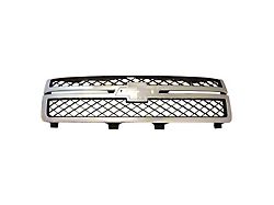 Upper Replacement Grille; Chrome and Dark Gray (11-14 Silverado 3500 HD)