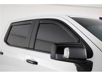 Ventgard Snap Window Deflectors; Smoked; Carbon Fiber Look (20-25 Silverado 3500 HD Crew Cab)