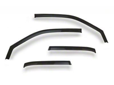 Ventgard Sport Window Deflectors; Carbon Fiber Look; Front and Rear (07-14 Silverado 3500 HD Extended Cab)