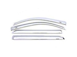 Ventvisor Window Deflectors; Front and Rear; Chrome (15-19 Silverado 3500 HD Crew Cab)