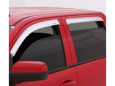 Ventvisor Window Deflectors; Front and Rear; Chrome (20-25 Silverado 3500 HD Crew Cab)