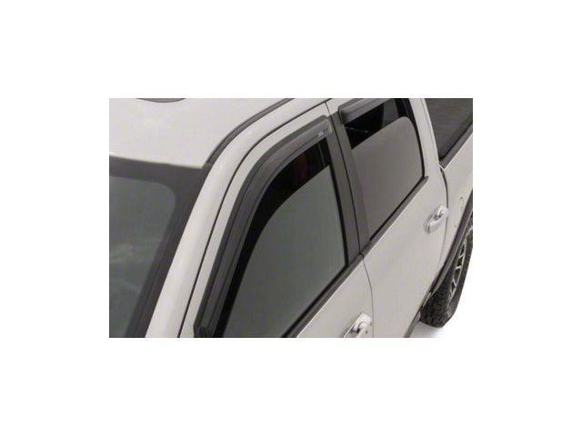 Ventvisor Window Deflectors; Front and Rear; Dark Smoke (20-24 Silverado 3500 HD Double Cab)