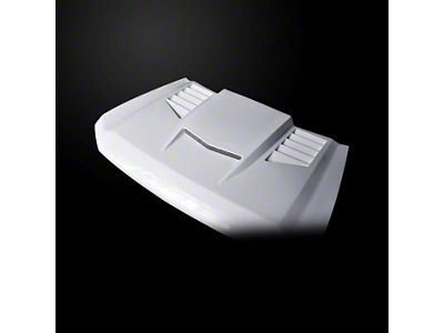 VIP Style Ram Air Hood; Unpainted (20-25 Silverado 3500 HD)