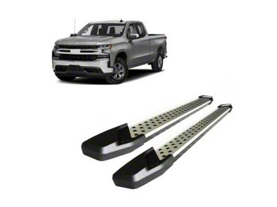 Vortex Running Boards; Aluminum (20-25 Silverado 3500 HD Double Cab)