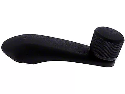 Window Crank Handle; Left and Right; Black; With Black Knob (07-25 Silverado 3500 HD)
