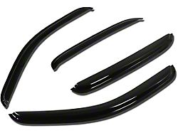 Window Visors; Dark Smoke; Front and Rear (11-14 Silverado 3500 HD Crew Cab)