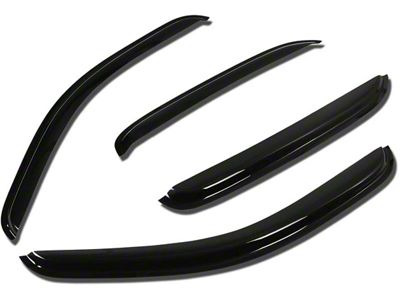 Window Visors; Dark Smoke; Front and Rear (11-14 Silverado 3500 HD Crew Cab)