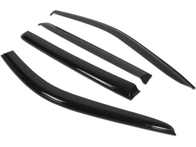 Window Visors; Dark Smoke; Front and Rear (20-25 Silverado 3500 HD Crew Cab)