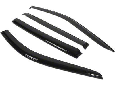 Window Visors; Dark Smoke; Front and Rear (20-24 Silverado 3500 HD Crew Cab)