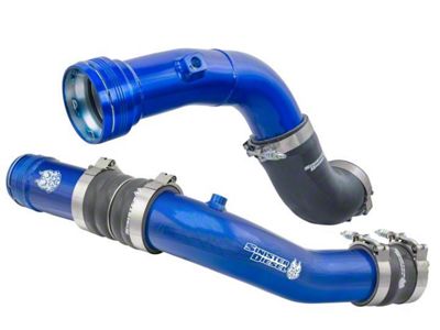 Sinister Diesel Charge Pipe Kit; Blue (23-26 6.7L Powerstroke F-250 Super Duty w/ High Output Motor)