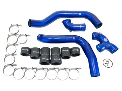 Sinister Diesel Charge Pipe Kit with Intake Elbow; Blue (99.5-03 7.3L Powerstroke F-250 Super Duty)