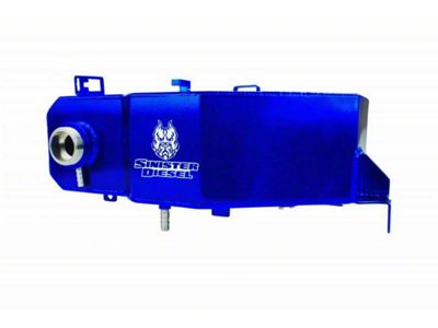 Sinister Diesel Coolant Reservoir; Blue (17-23 6.7L Powerstroke F-250 Super Duty)