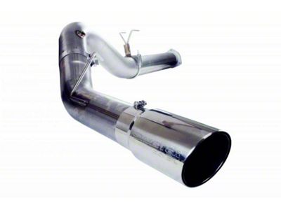 Sinister Diesel DPF-Back Single Exhaust System with 6-Inch Polished Single Wall Angle Cut Tip; Side Exit (11-16 6.7L Powerstroke F-250 Super Duty)