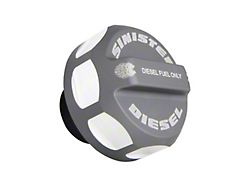 Sinister Diesel Fuel Cap; Gray (08-20 6.4L/6.7L Powerstroke F-250 Super Duty)