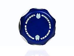 Sinister Diesel Power Steering Cap; Blue (08-23 6.4L/6.7L Powerstroke F-250 Super Duty)