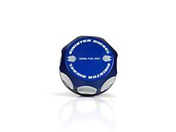 Sinister Diesel Fuel Cap; Blue (99-07 6.0L/7.3L Powerstroke F-350 Super Duty; 20-23 6.7L Powerstroke F-350 Super Duty)
