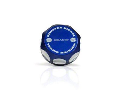 Sinister Diesel Fuel Cap; Blue (99-07 6.0L/7.3L Powerstroke F-350 Super Duty; 20-23 6.7L Powerstroke F-350 Super Duty)