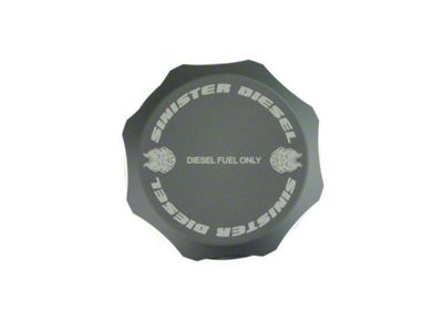 Sinister Diesel Fuel Cap; Gray (99-07 6.0L/7.3L Powerstroke F-350 Super Duty; 20-23 6.7L Powerstroke F-350 Super Duty)