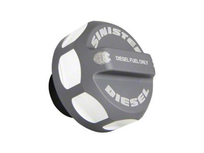 Sinister Diesel Fuel Cap; Gray (08-20 6.4L/6.7L Powerstroke F-350 Super Duty)
