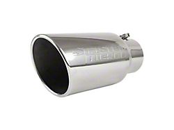 Sinister Diesel Angled Cut Rolled End Exhaust Tip; 6-Inch; Polished (Fits 4-Inch Tailpipe)