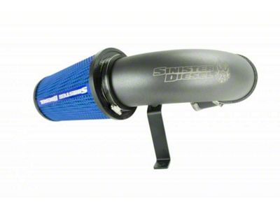 Sinister Diesel Cold Air Intake with Dry Cleanable Cotton Filter; Gray (94-98 5.9L I6 RAM 2500)