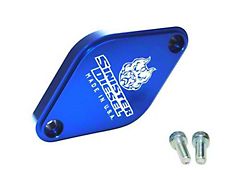 Sinister Diesel Intake Resonator Cover Plate; Blue (11-16 6.6L Duramax Sierra 2500 HD)