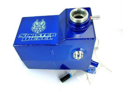 Sinister Diesel Coolant Reservoir; Blue (13-15 6.6L Duramax Sierra 2500 HD)