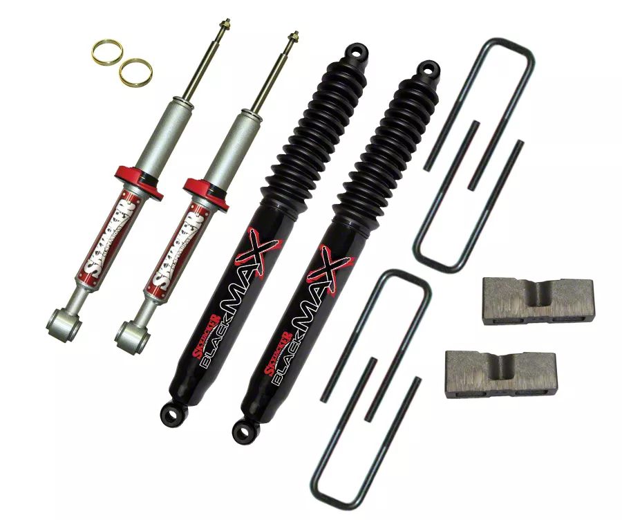 SkyJacker 3-Inch Front Strut Suspension Lift Kit with Black MAX Shocks (04-08 4WD F-150)