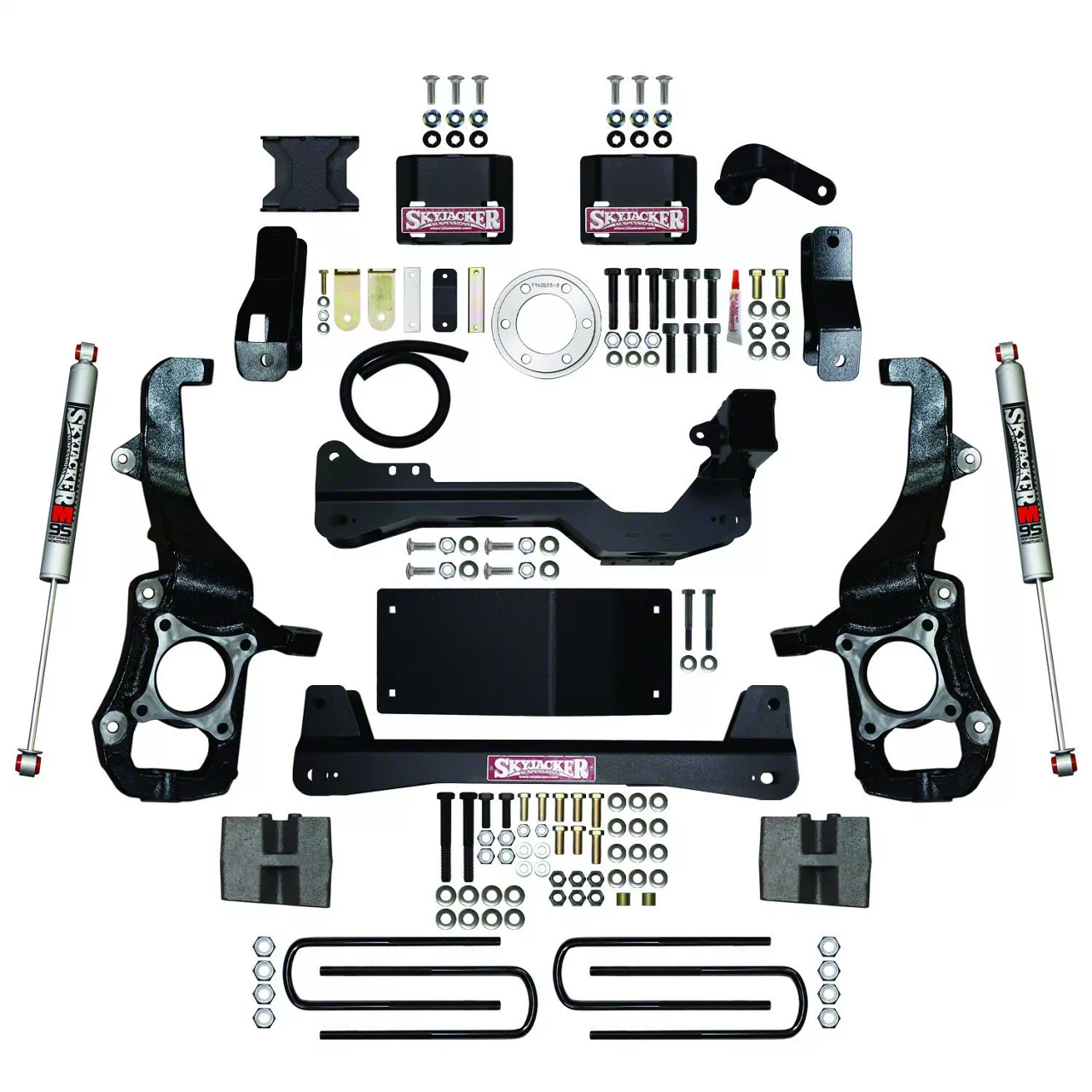 SkyJacker 4.50-Inch Suspension Lift Kit with M95 Performance Shocks (21-24 4WD F-150 SuperCab, SuperCrew w/o CCD System, Excluding Powerstroke,…