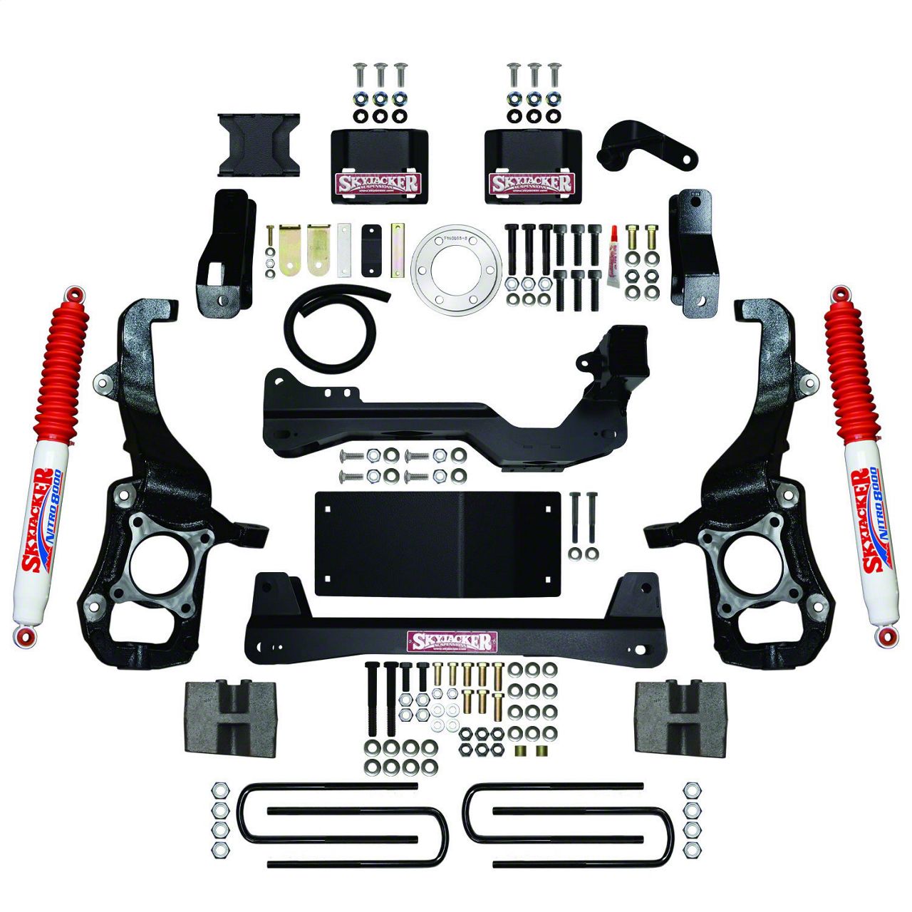 SkyJacker 4.50-Inch Suspension Lift Kit with Nitro Shocks (21-24 4WD F-150 SuperCab, SuperCrew w/o CCD System, Excluding Powerstroke, Raptor & Tremor)